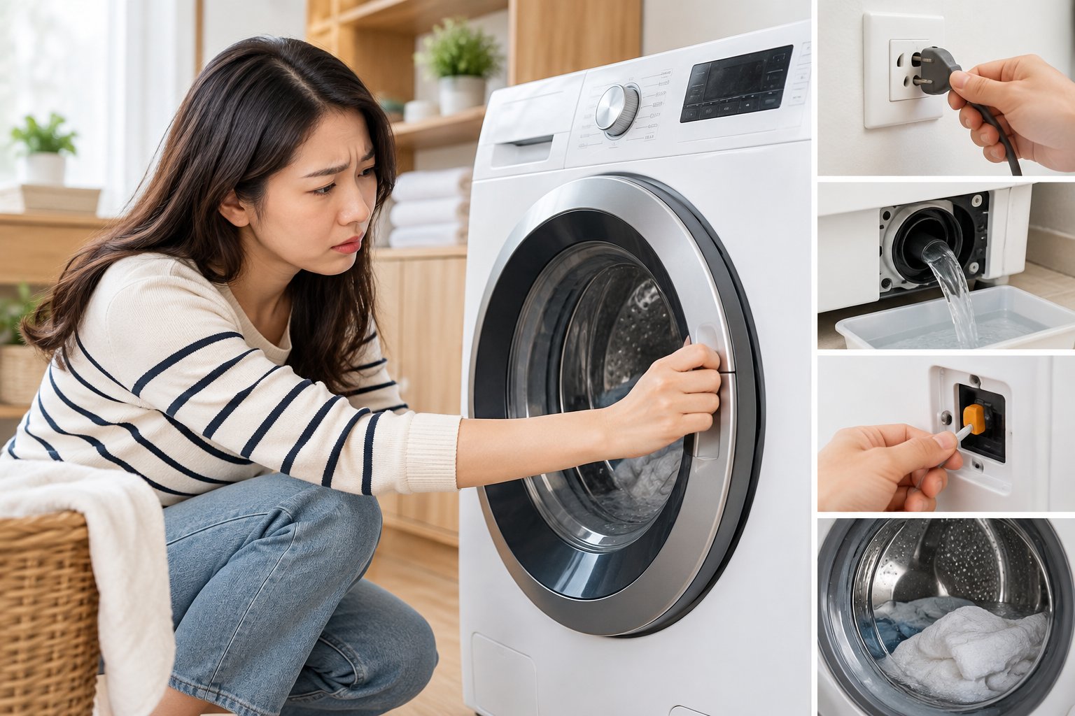 Máy giặt cửa ngang không mở được: Cách xử lý an toàn 23 Máy giặt cửa ngang không mở được: Cách xử lý an toàn