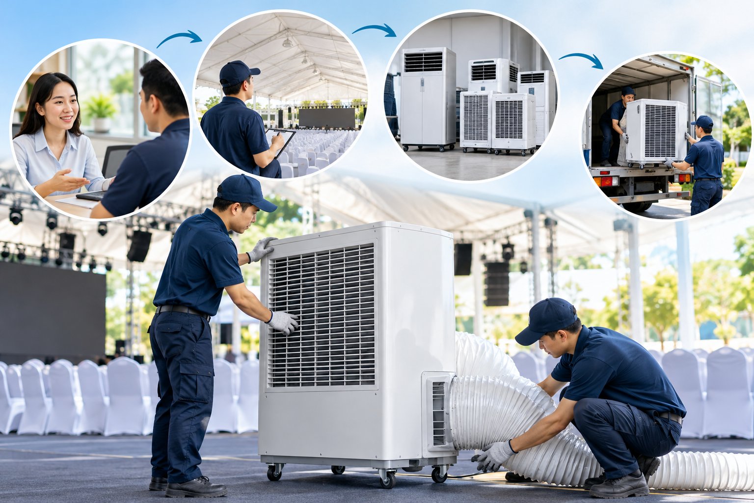 Quy trình thuê máy lạnh ngắn hạn từ A đến Z