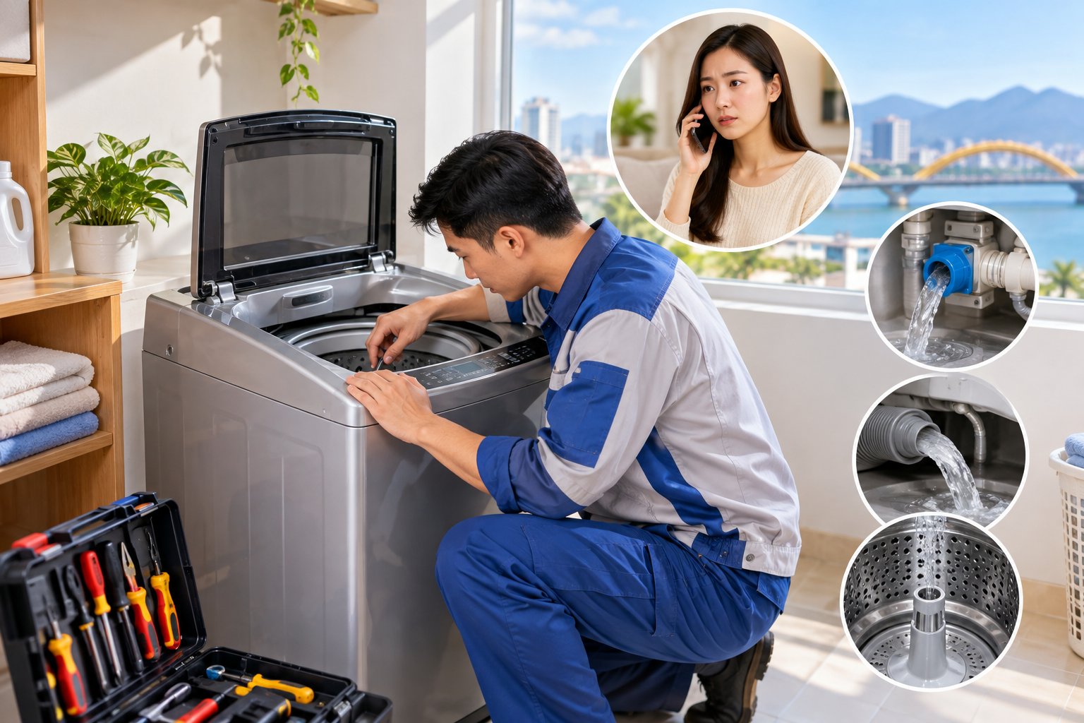 Bảng mã lỗi máy giặt Sanyo: cách xử lý an toàn