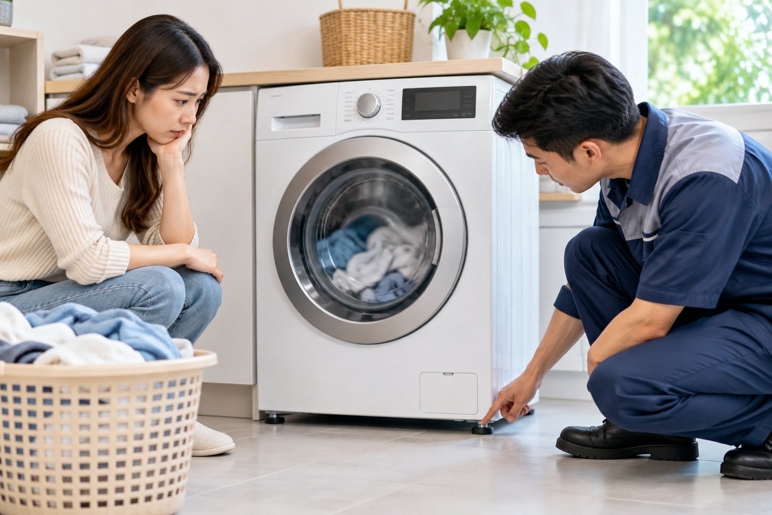 Máy giặt báo lỗi mất cân bằng: Cách xử lý an toàn