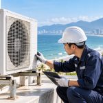 Kiểm tra dàn nóng máy lạnh gần biển an toàn