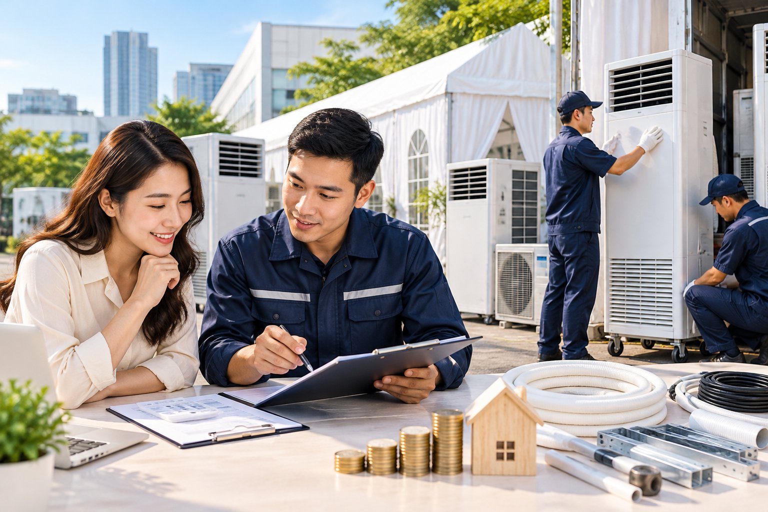 Chi phí thuê máy lạnh gồm những gì?