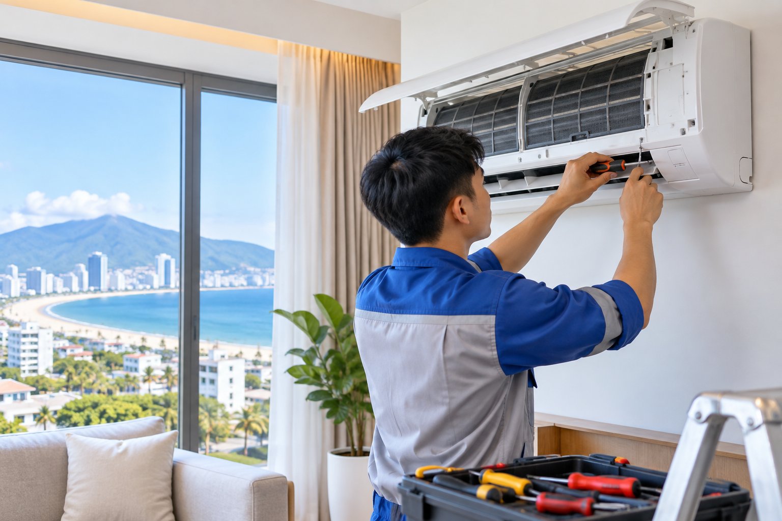 Sửa máy lạnh Sơn Trà: Kiểm tra đúng lỗi, báo rõ