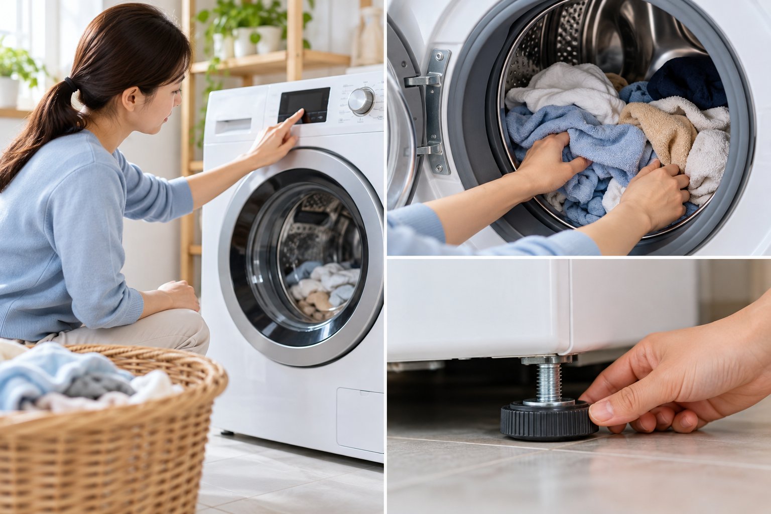 Ảnh minh hoạ: Máy giặt báo lỗi mất cân bằng: Cách xử lý an toàn
