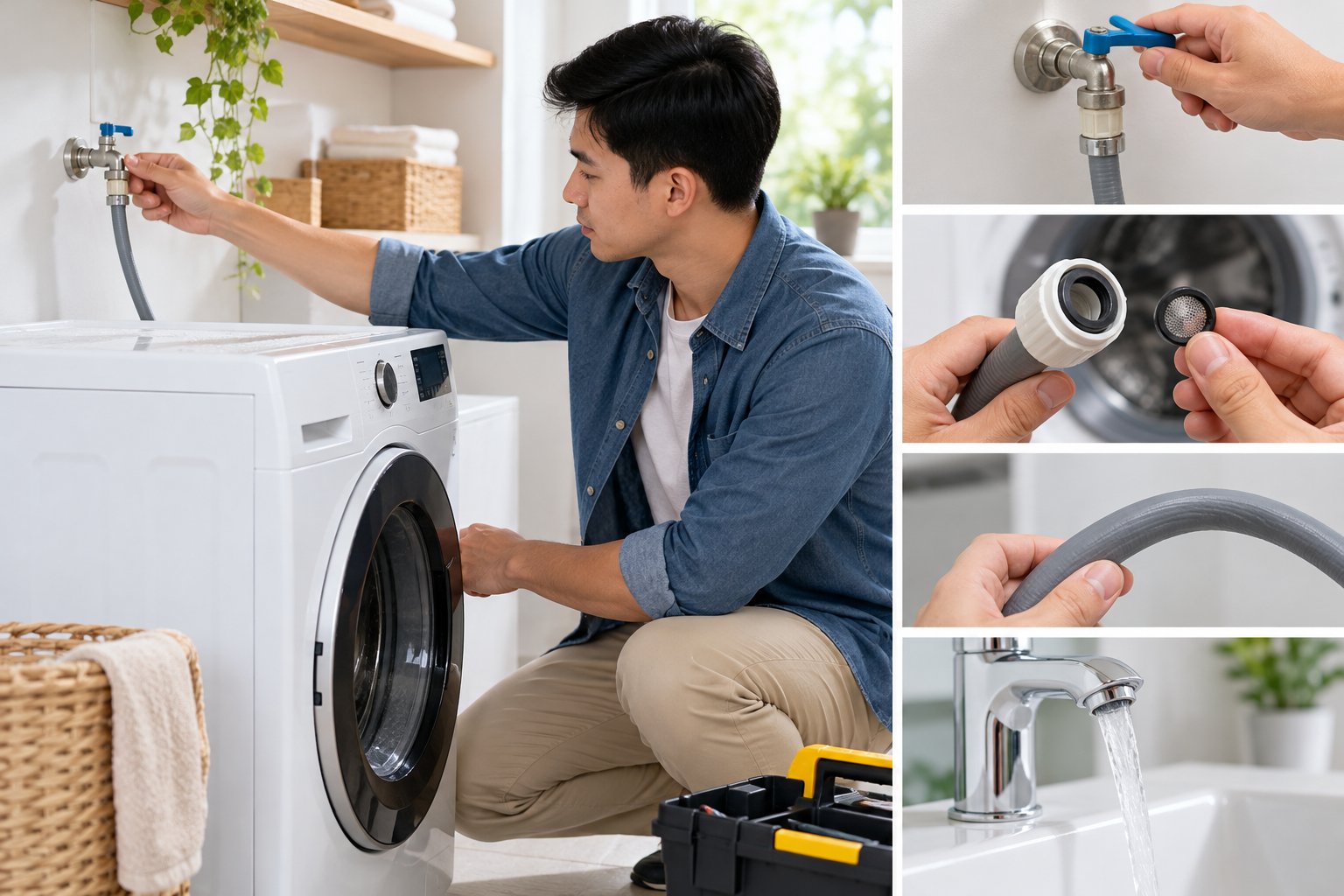 Ảnh minh hoạ: Máy giặt không cấp nước: Cách kiểm tra từng bước