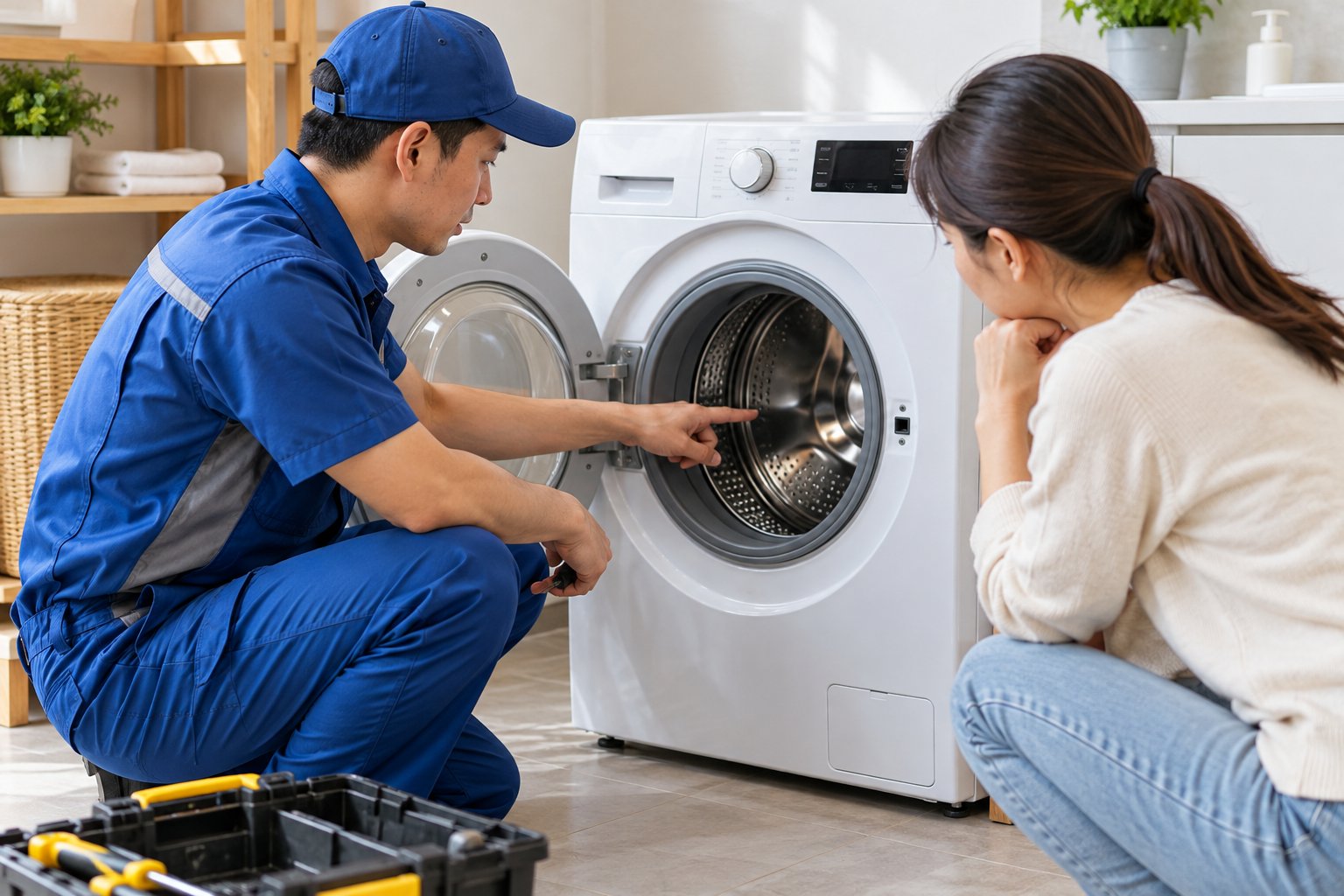 Ảnh minh hoạ: Máy giặt báo lỗi mất cân bằng: Cách xử lý an toàn