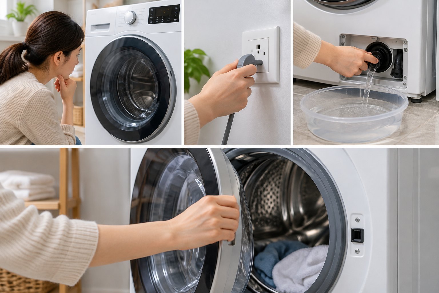 Ảnh minh hoạ: Máy giặt cửa ngang không mở được: Cách xử lý an toàn