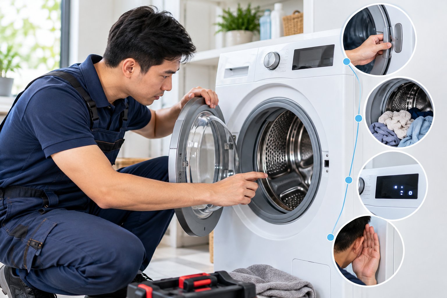 Máy giặt không quay lồng: Kiểm tra an toàn 1 Ảnh minh hoạ: Máy giặt không quay lồng: Kiểm tra an toàn