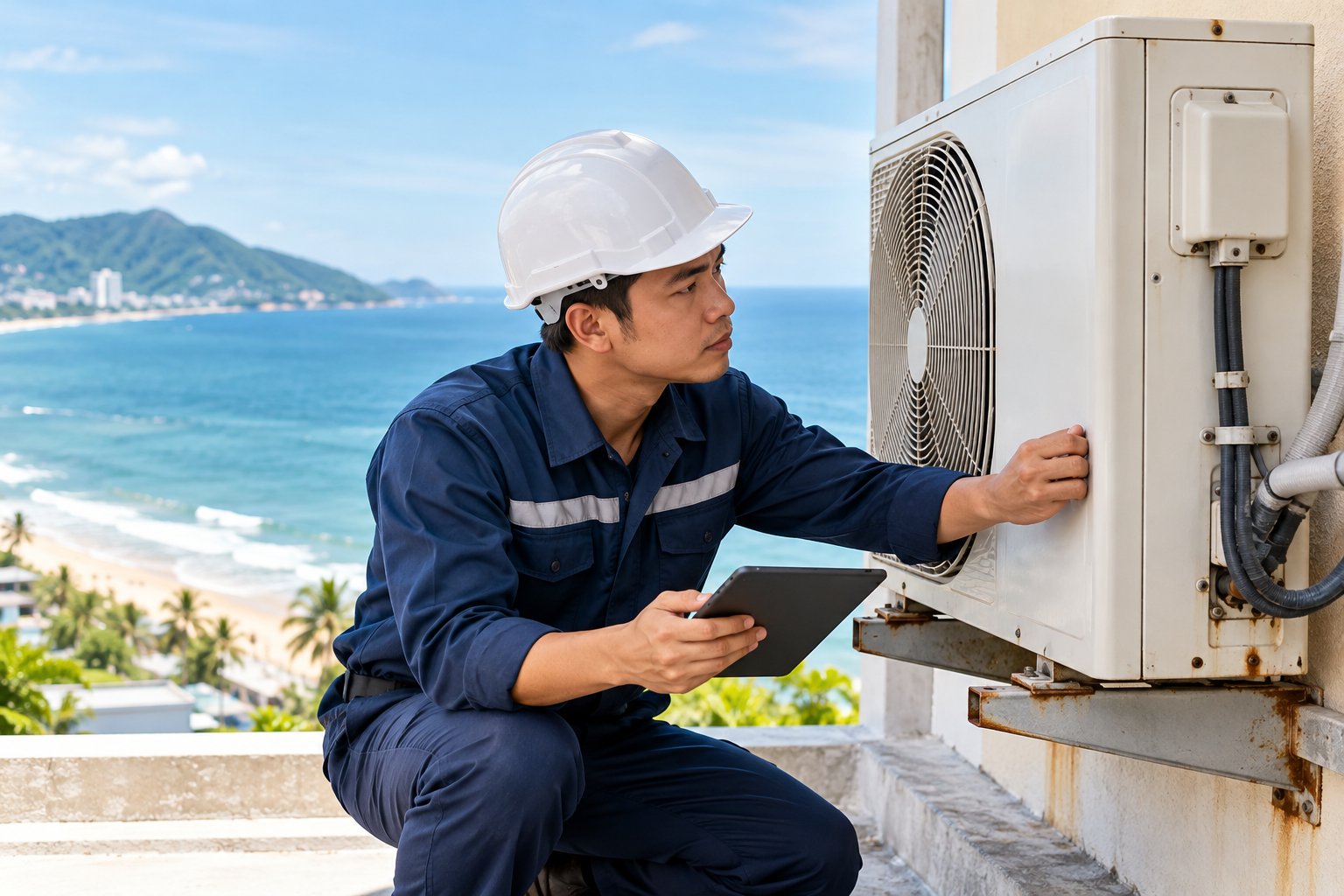 Kiểm tra dàn nóng máy lạnh gần biển an toàn 3 Ảnh minh hoạ: Kiểm tra dàn nóng máy lạnh gần biển an toàn