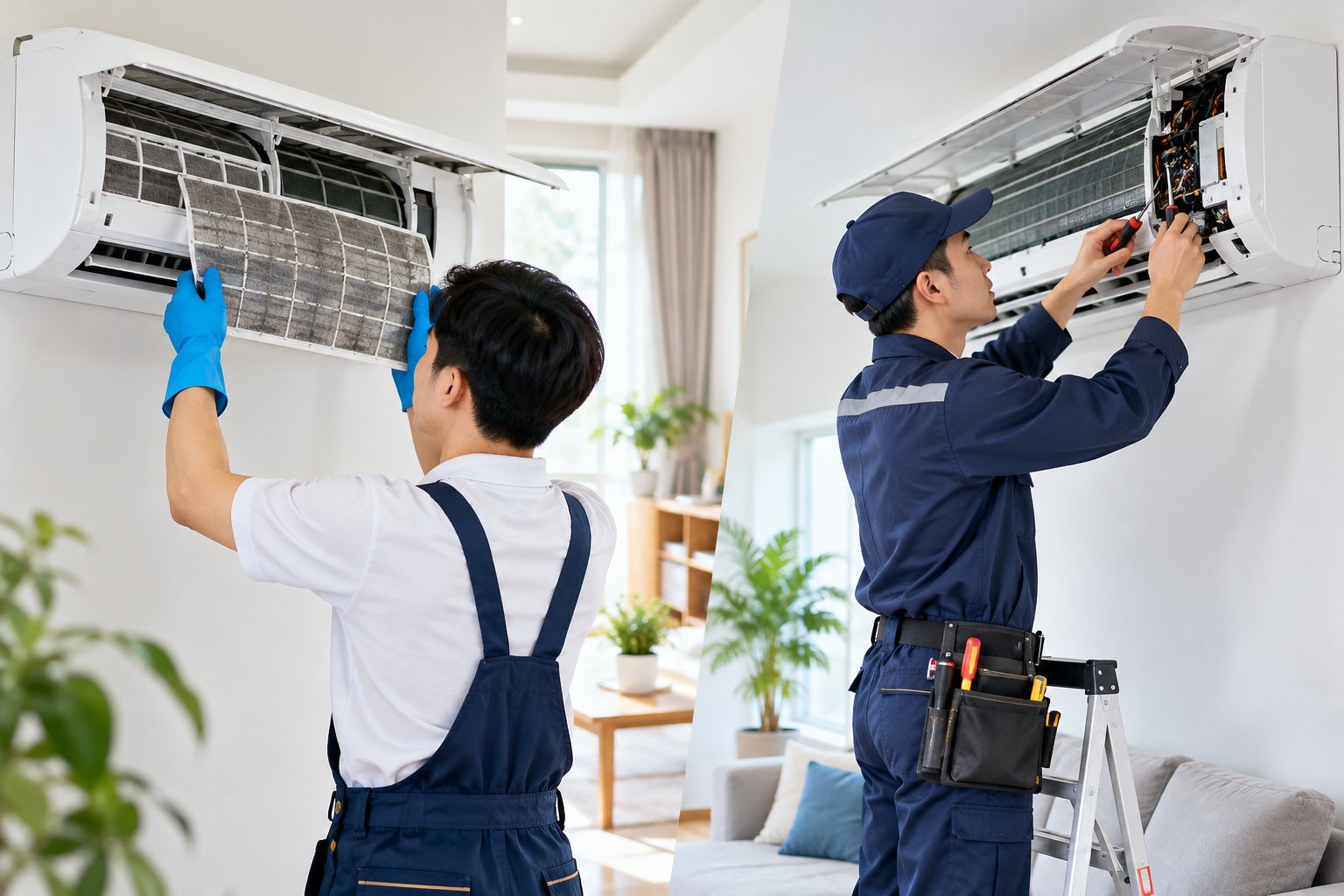 Ảnh minh hoạ: Phân biệt vệ sinh và bảo dưỡng máy lạnh