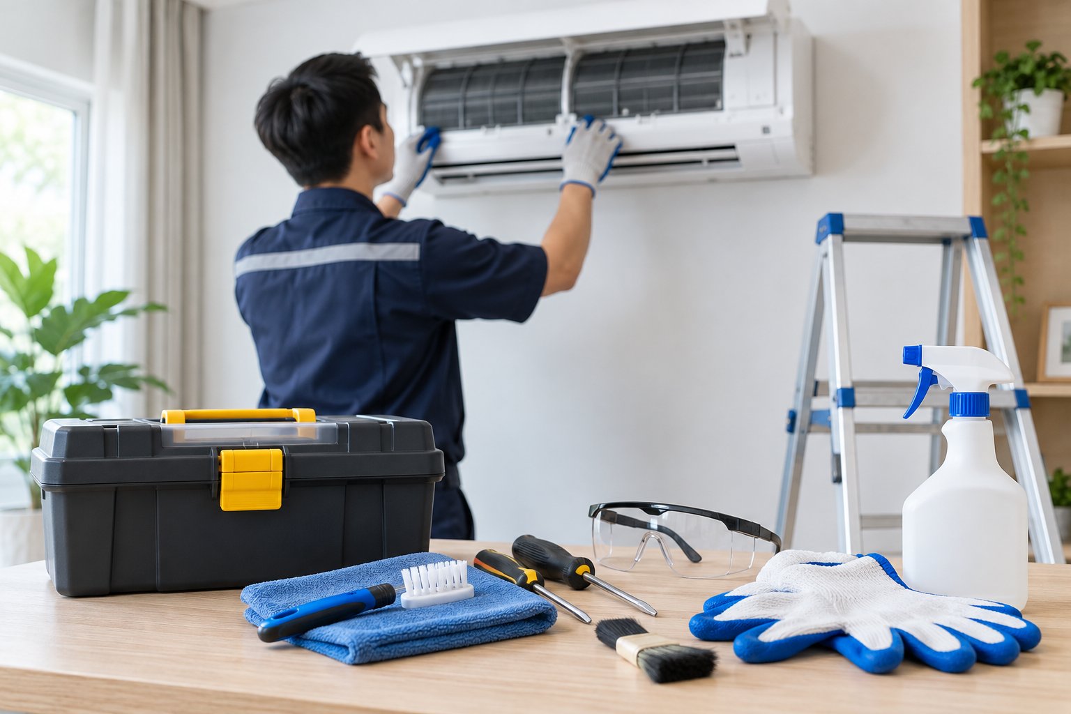 Ảnh minh hoạ: Bảo dưỡng điều hòa tại nhà: Cách làm an toàn