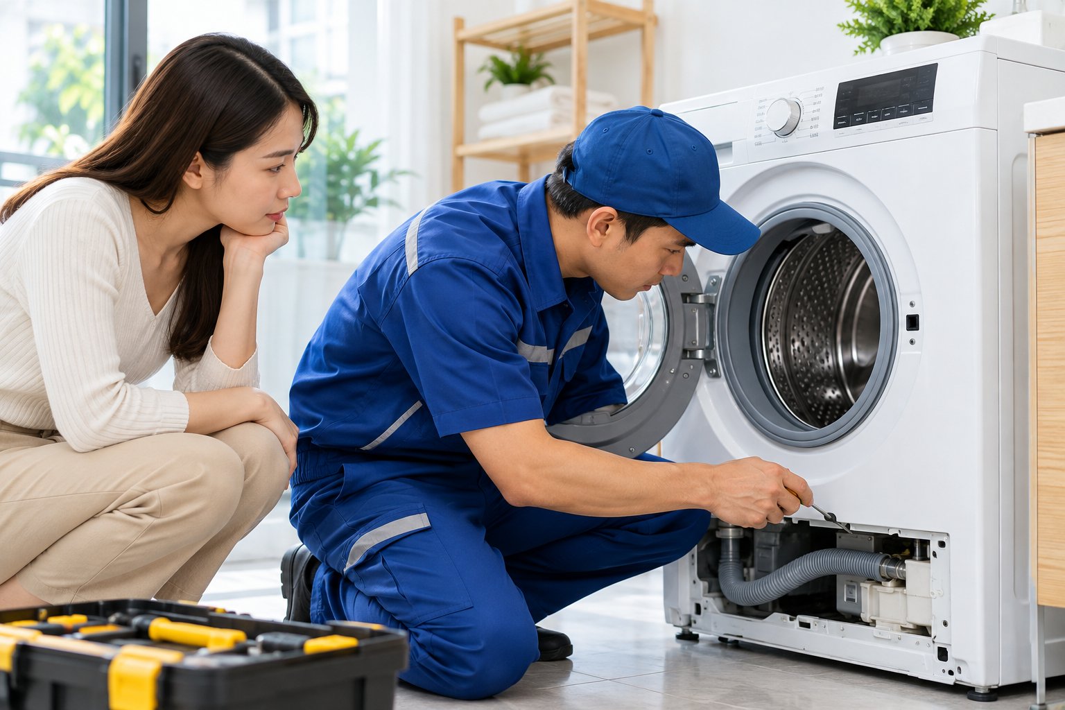 Ảnh minh hoạ: Máy giặt xả nước liên tục: Cách kiểm tra an toàn