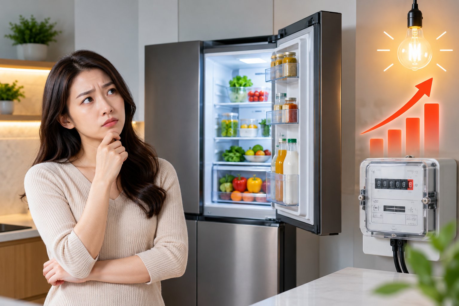 Ảnh minh hoạ: Cách tính điện năng tiêu thụ của tủ lạnh dễ hiểu
