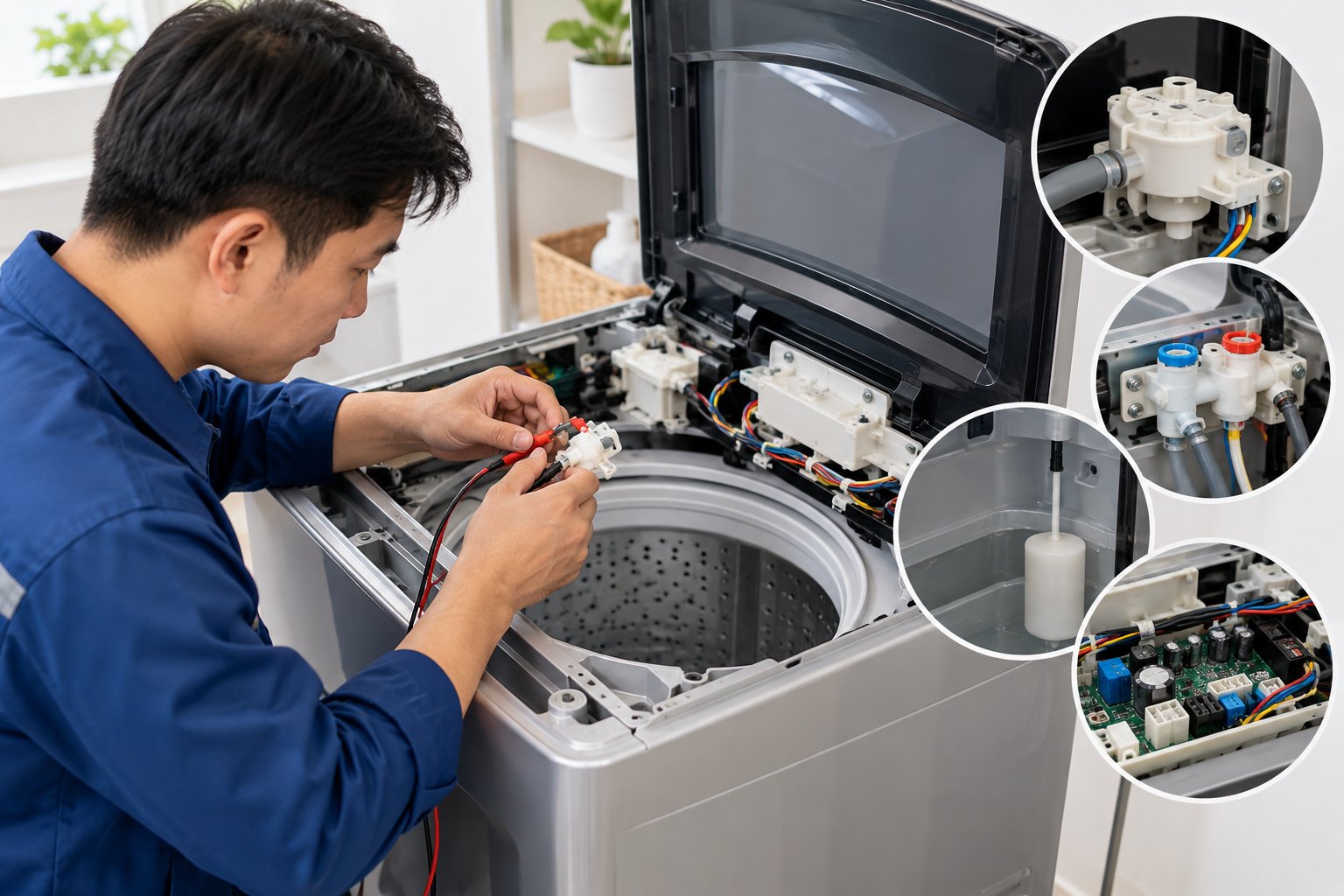 Máy giặt Sharp báo lỗi C2: Cách kiểm tra an toàn 5 Ảnh minh hoạ: Máy giặt Sharp báo lỗi C2: Cách kiểm tra an toàn
