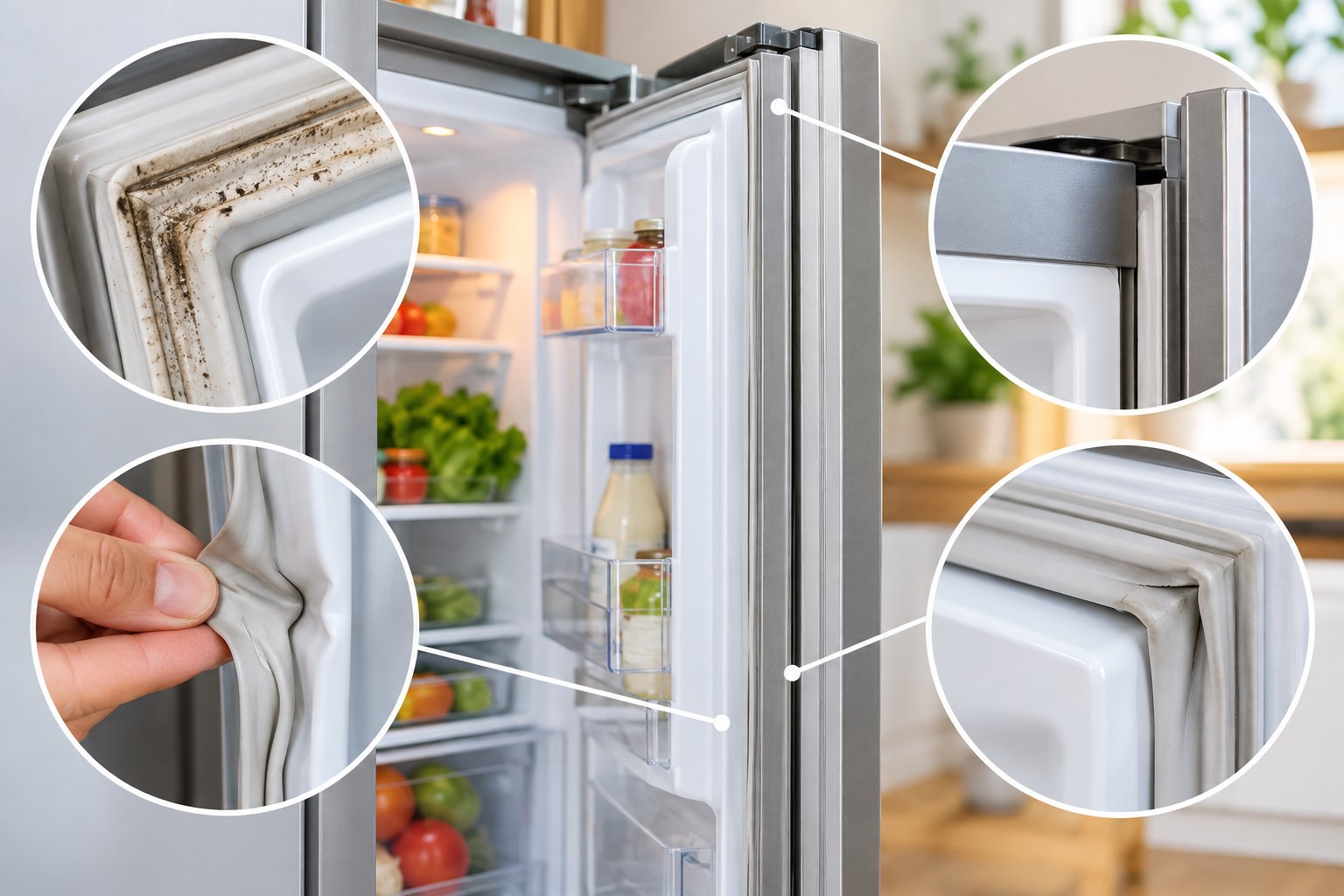 Ảnh minh hoạ: Gioăng cửa tủ lạnh bị hở: Cách kiểm tra, xử lý