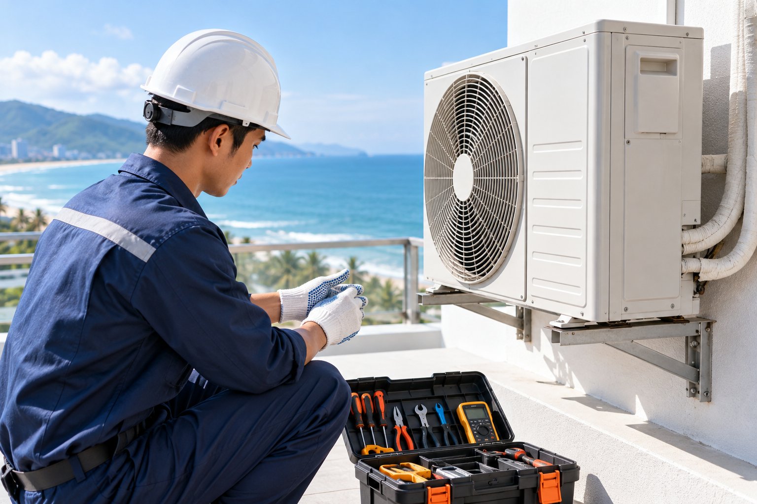Kiểm tra dàn nóng máy lạnh gần biển an toàn 1 Ảnh minh hoạ: Kiểm tra dàn nóng máy lạnh gần biển an toàn