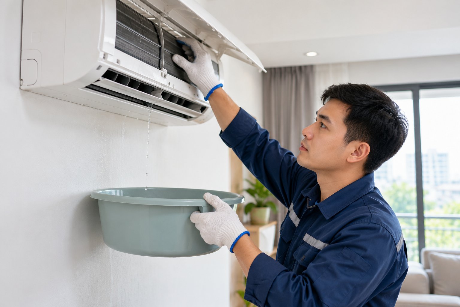Ảnh minh hoạ: Máy lạnh chảy nước trong nhà: Cách kiểm tra an toàn