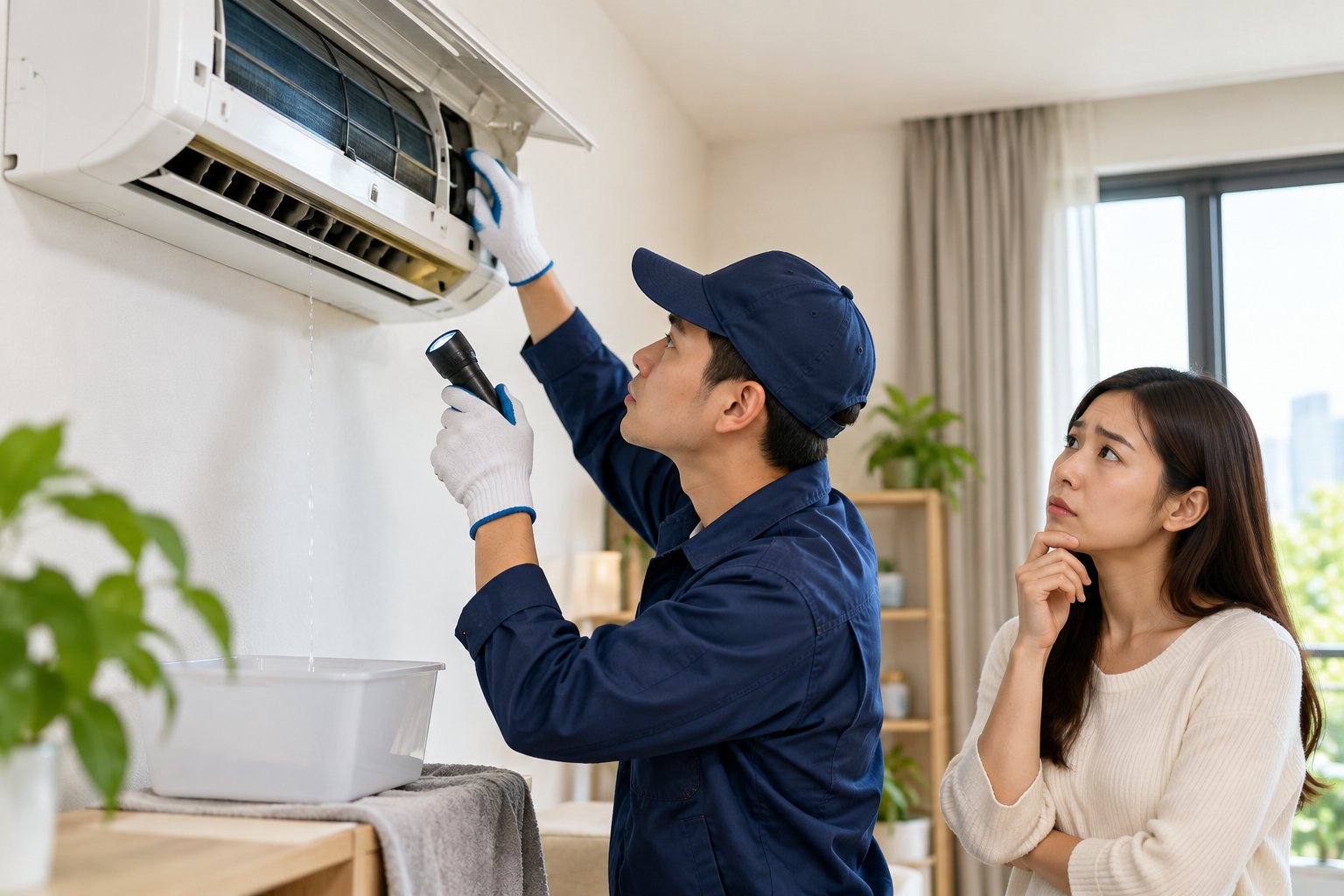 Ảnh minh hoạ: Máy lạnh chảy nước trong nhà: Cách kiểm tra an toàn