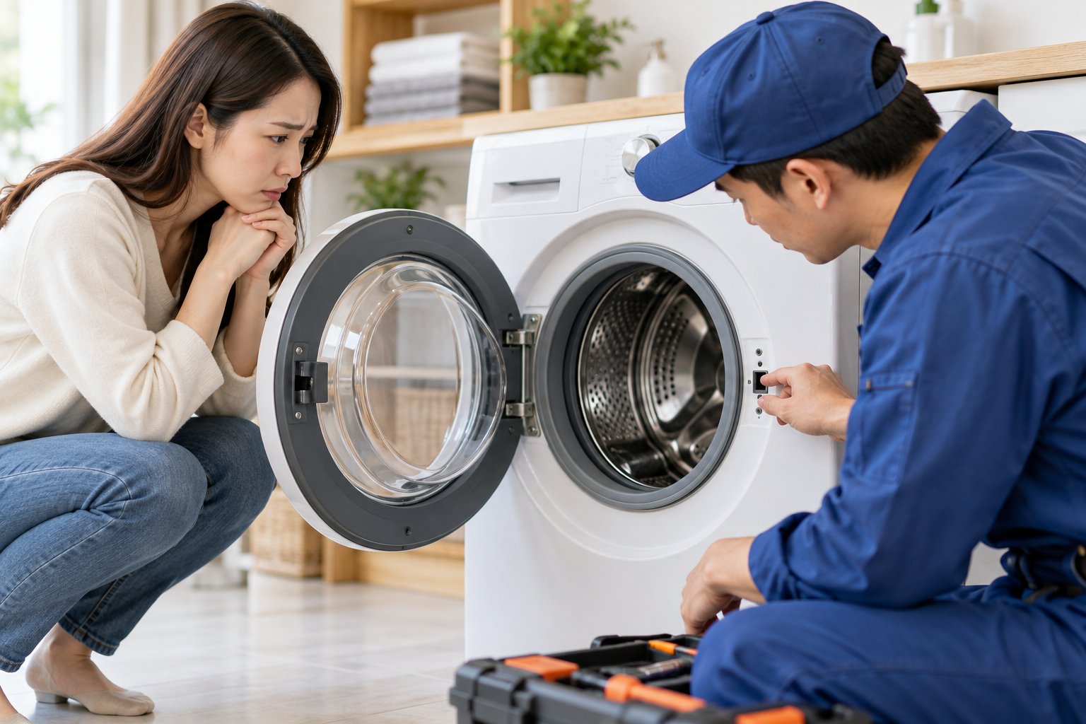 Ảnh minh hoạ: Máy giặt cửa ngang không mở được: Cách xử lý an toàn
