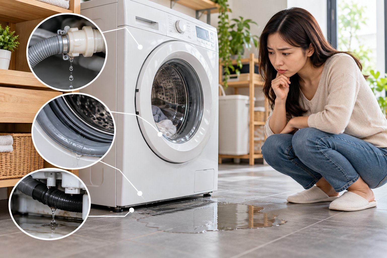 Ảnh minh hoạ: Máy giặt bị rò nước dưới gầm: Bảng chẩn đoán