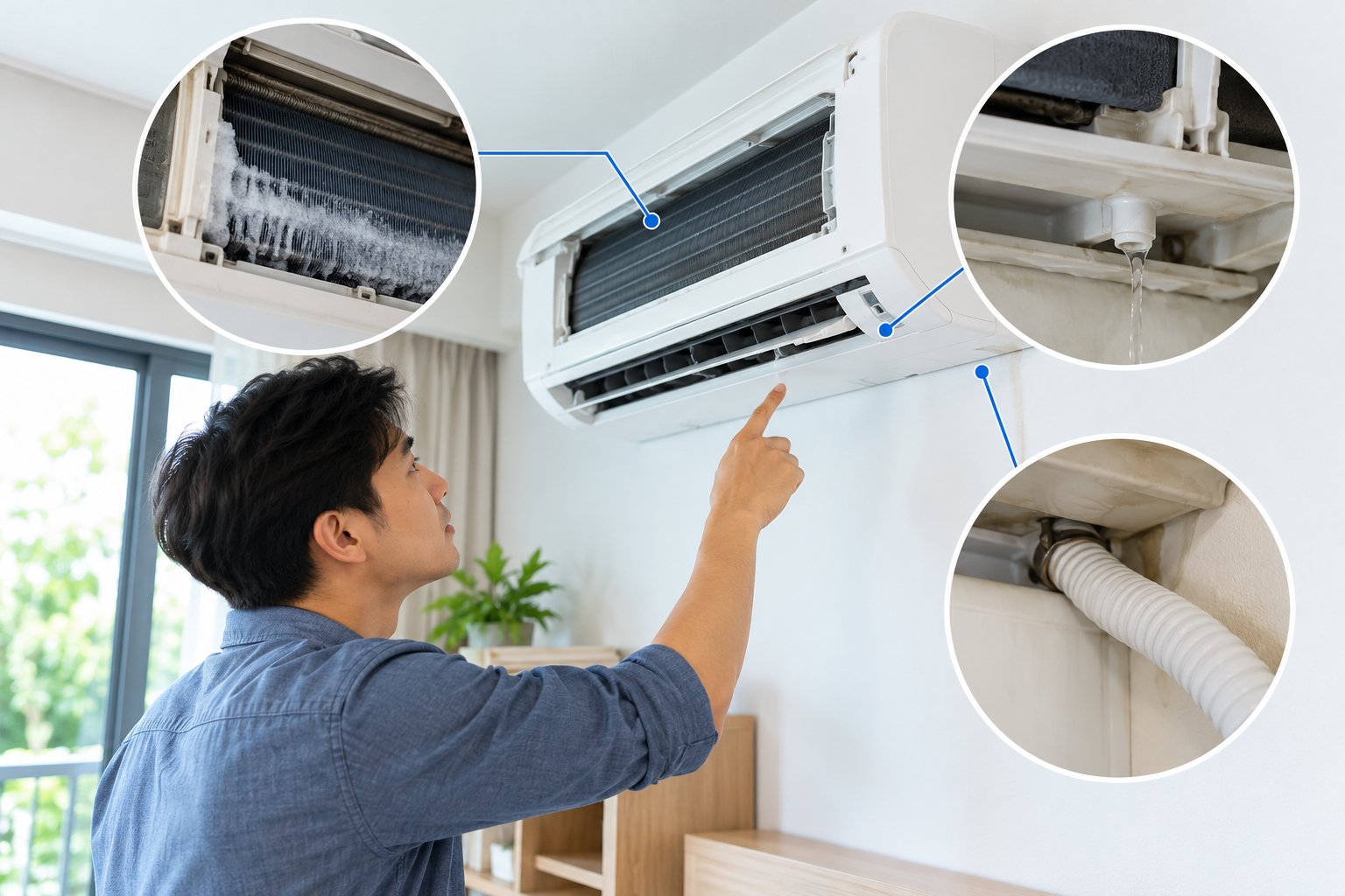 Ảnh minh hoạ: Máy lạnh chảy nước trong nhà: Cách kiểm tra an toàn