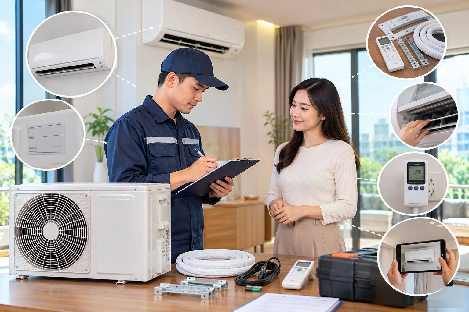 Ảnh minh hoạ: Checklist nhận trả máy lạnh thuê: Các mục cần ghi nhận