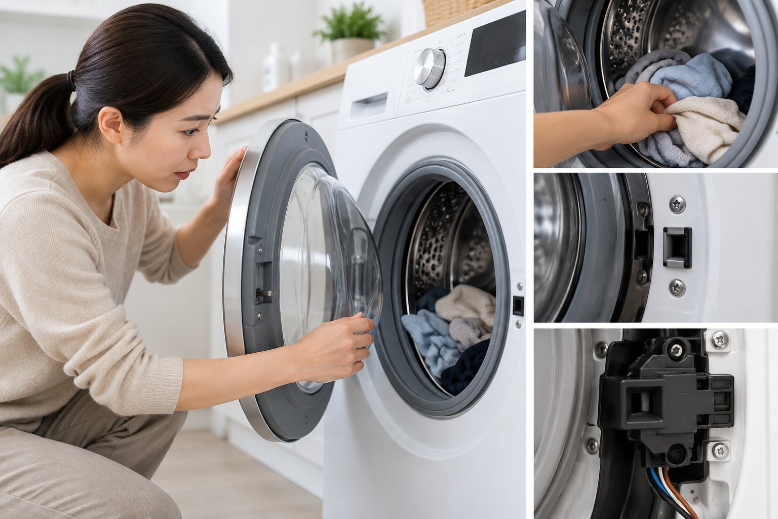 Ảnh minh hoạ: Máy giặt không khóa cửa: Kiểm tra gì trước khi sửa?